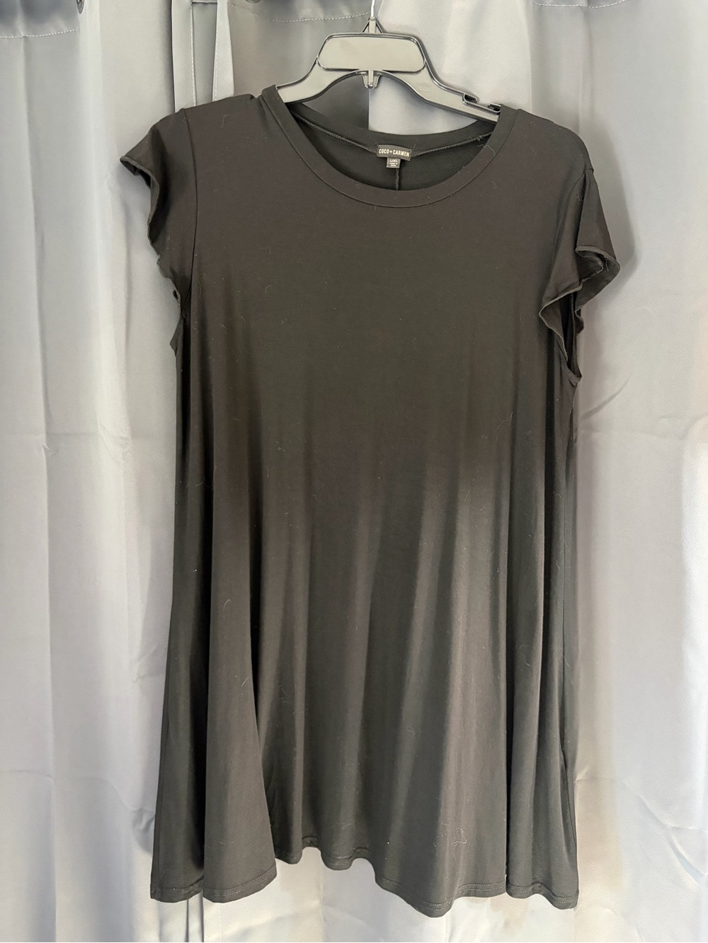 Coco + Carmen Black Short Sleeve Swing Tunic